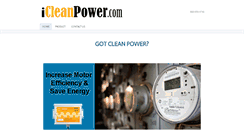 Desktop Screenshot of icleanpower.com