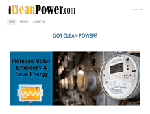 Tablet Screenshot of icleanpower.com